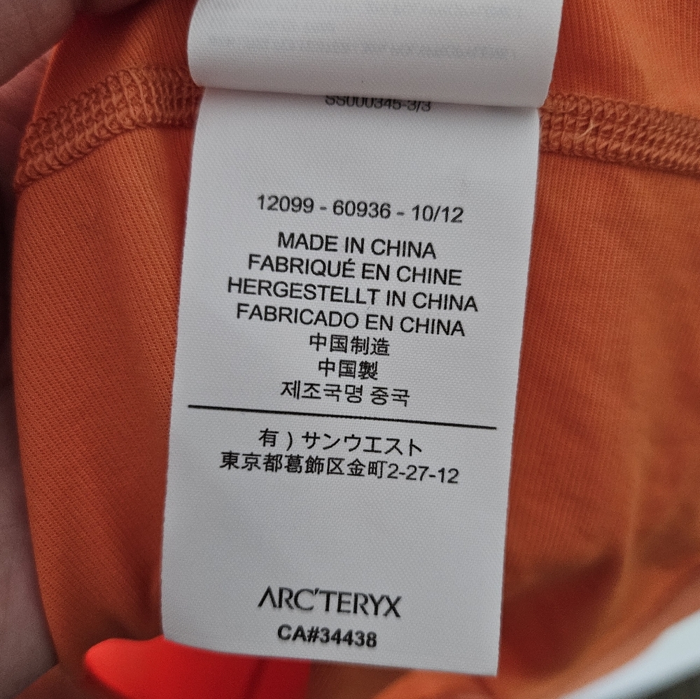 Arc'teryx Orange Motus Crew Short Sleeve Size M - Picture 11 of 11